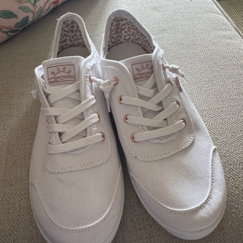 BOBS from Skechers White Canvas Sneakers